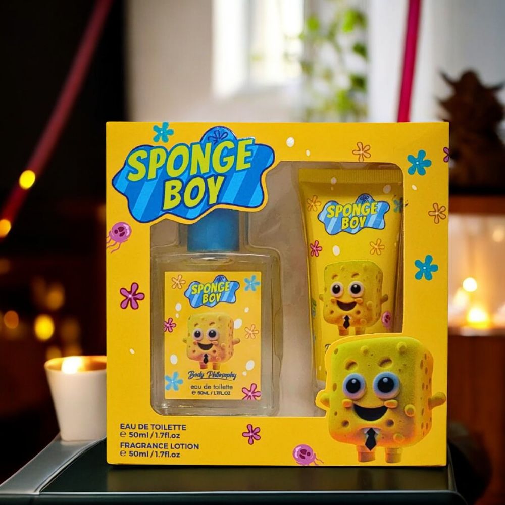 Kids Sponge Boy Eau De Toilette Perfume Set for Kids 50ML
